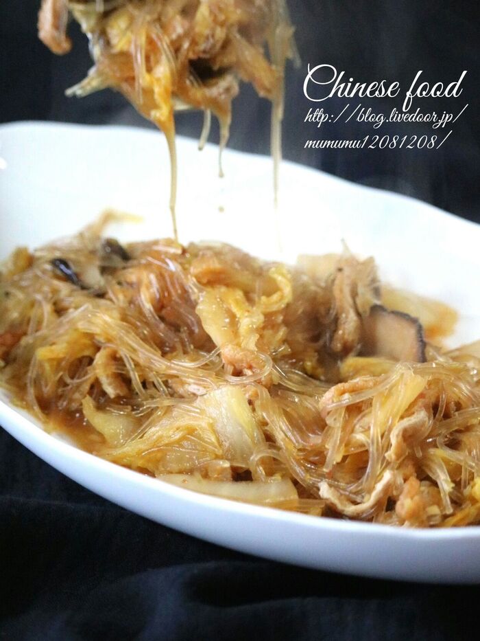 ヘルシーメニュー!白菜と春雨の中華煮込み