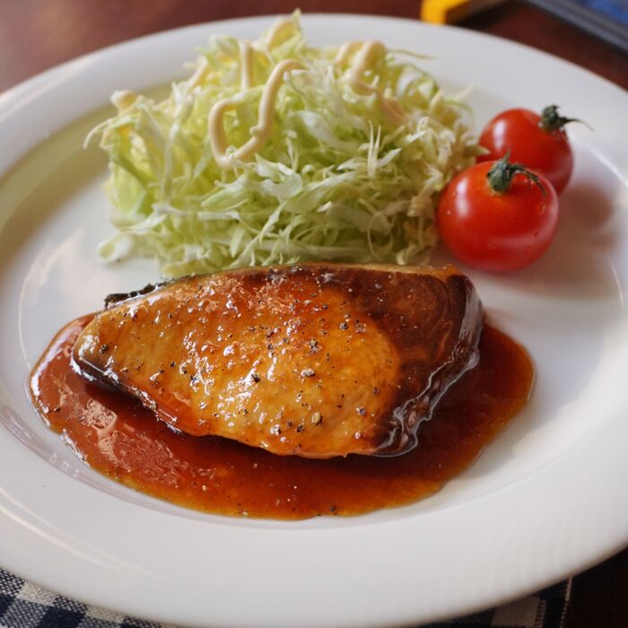 タレを絡ませて完成!