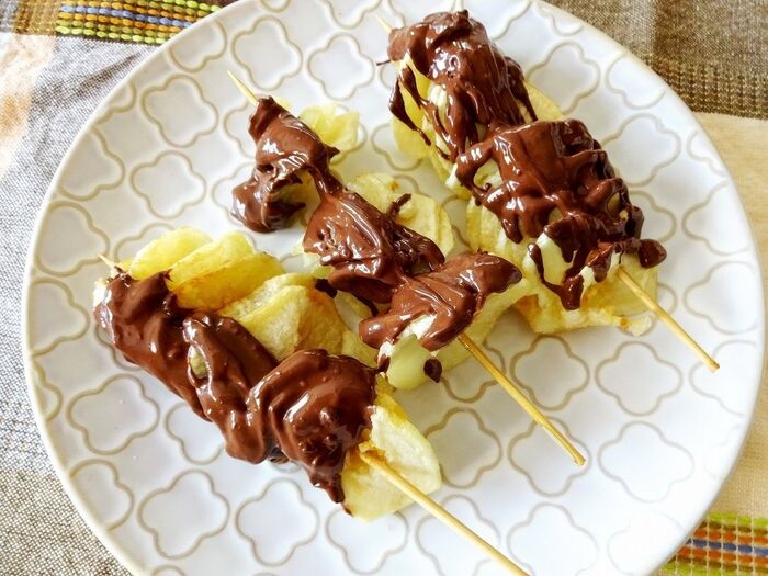 100均グッズで手作りバレンタイン♪「トルネードポテトチョコ」