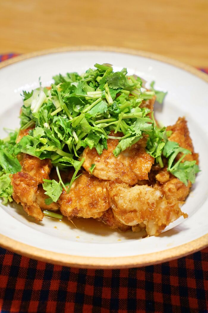 むね肉のゴマとかつお節醤油ソテーのレシピ☆彡簡単!ヘルシー!