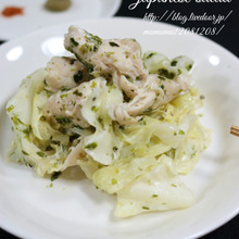 レンジで簡単!キャベツとささみのサラダ・青海苔風味