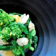 ほっこり和食な菜の花とあさりの辛子酢味噌和え