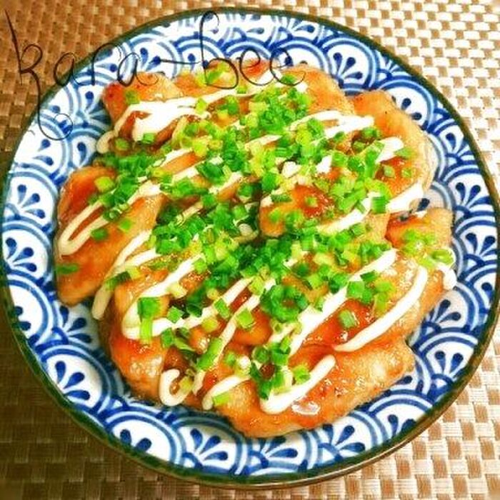 節約90円!お肉プリプリ♡焼肉のたれで照りマヨチキン