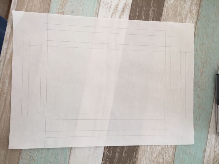 ①線を引きます