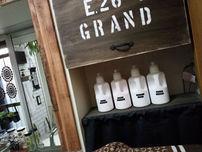 洗剤ボトルは統一してスッキリ