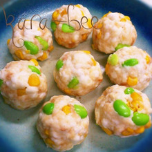 レンジで10分♡もっちもち!ツナマヨ枝豆はんぺんボール