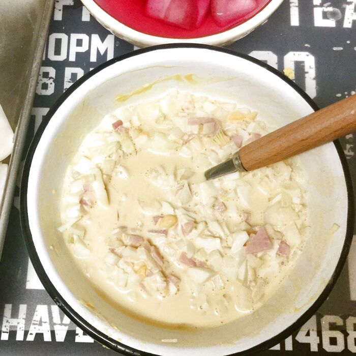 工程【4】混ぜます。