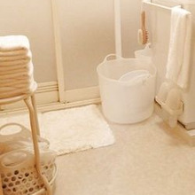 バスタオルの一時置き、流れを作る置き場所作り