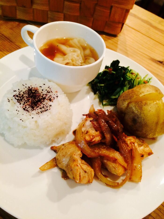 ワンプレート晩ごはんです。