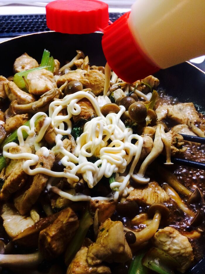 マヨネーズ投入!