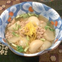 かぶらと鶏そぼろのあんかけ