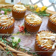 クルミと林檎のバターケーキ*ホワイトチョコかけ(グルテンフリー)