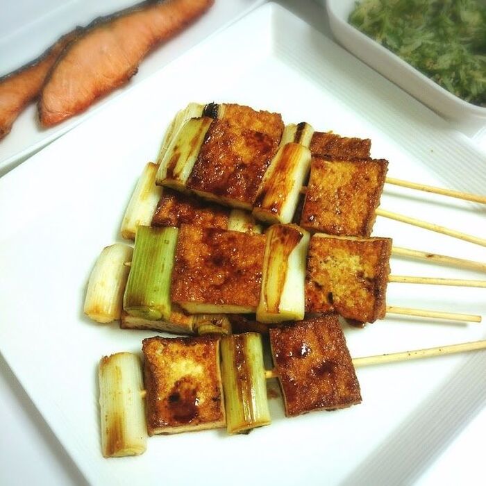 糖質制限☆厚揚げのねぎま♪お花見や行楽のおつまみにも!