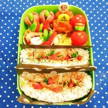 家族に大好評♡甘辛オイスター焼肉おにぎらず弁当