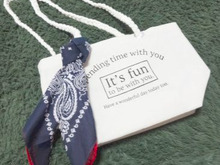 ALLダイソー!トートバッグをショルダーバッグにリメイク