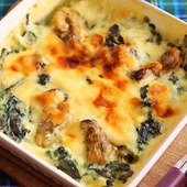 おいしくて栄養たっぷり!「牡蠣とほうれん草のグラタン」