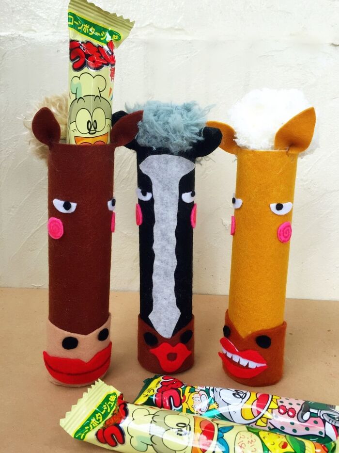 100均フェルトと芯材で、うまい棒専用ウマウマラッピングキーホルダー!