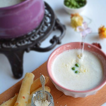 まるっとほっこり★新玉ねぎの豆乳ポタージュスープ