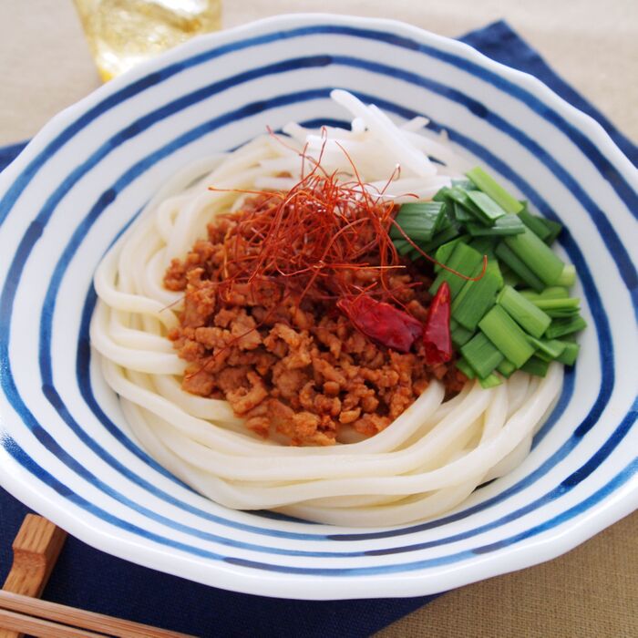 寒い日に食べたい！辛～いうどん「台湾まぜうどん」