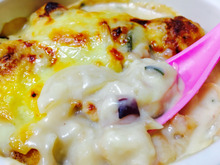 たこ焼きグラタン☆冷凍たこ焼きと市販の缶詰グラタンソースで簡単に!