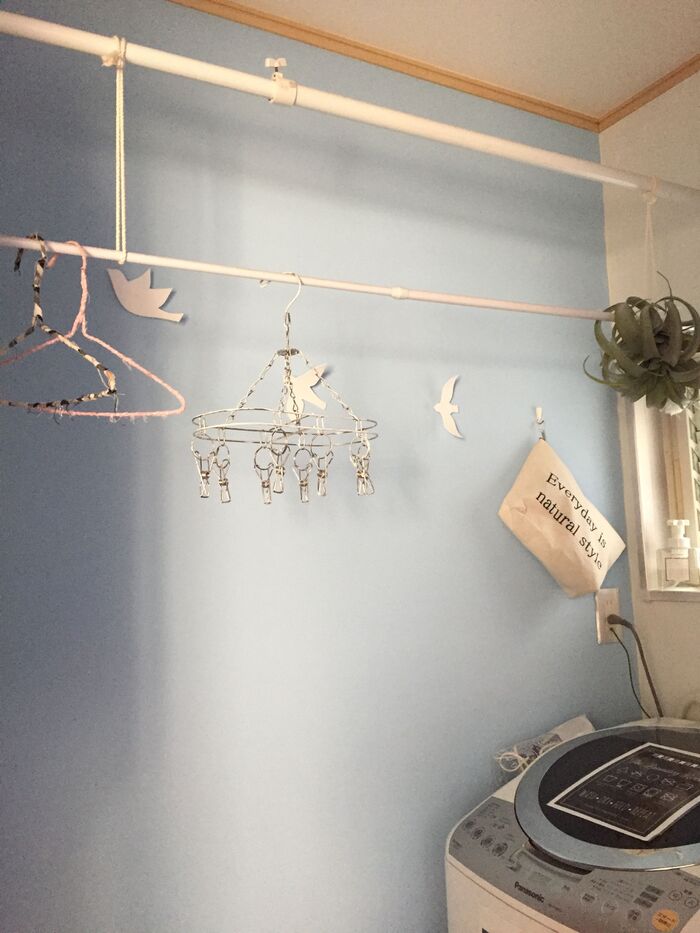 突っ張り棒を2段に。