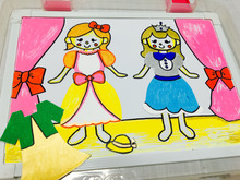 100均グッズ3つで。着せ替えマグネットおもちゃを手作り!収納もバッチリ☆