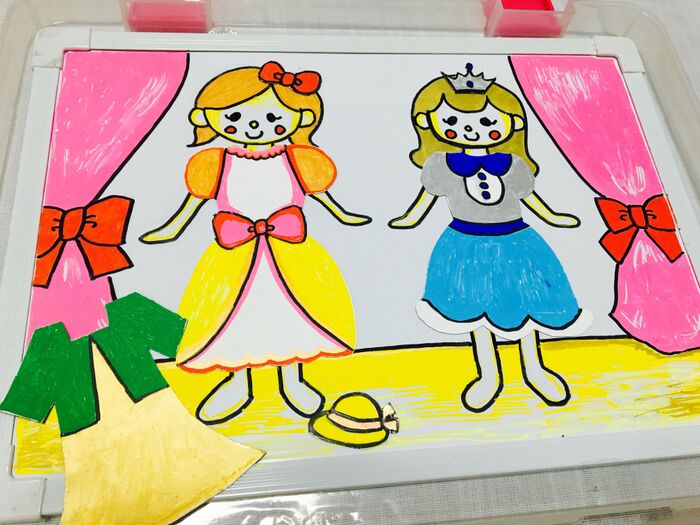 100均グッズ3つで。着せ替えマグネットおもちゃを手作り!収納もバッチリ☆