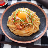 寒い日に食べたい!辛~いうどん「辛ねぎ混ぜうどん」