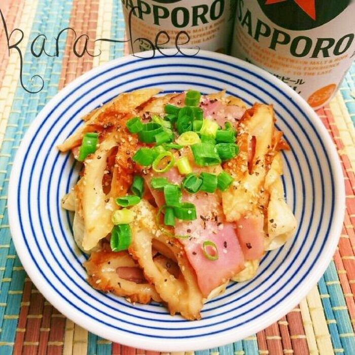 秒殺3分おつまみ♡オイマヨチーズちくわベーコン