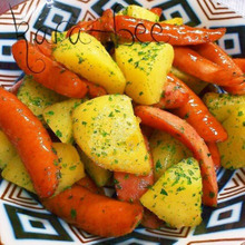 レンジで時短♡旨いっ!のり塩バターウインナーポテト