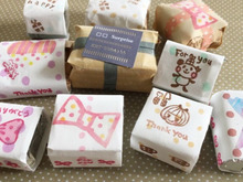 半紙で、熨斗風&10円ガム風なラッピング♪簡単可愛くお裾分け☆