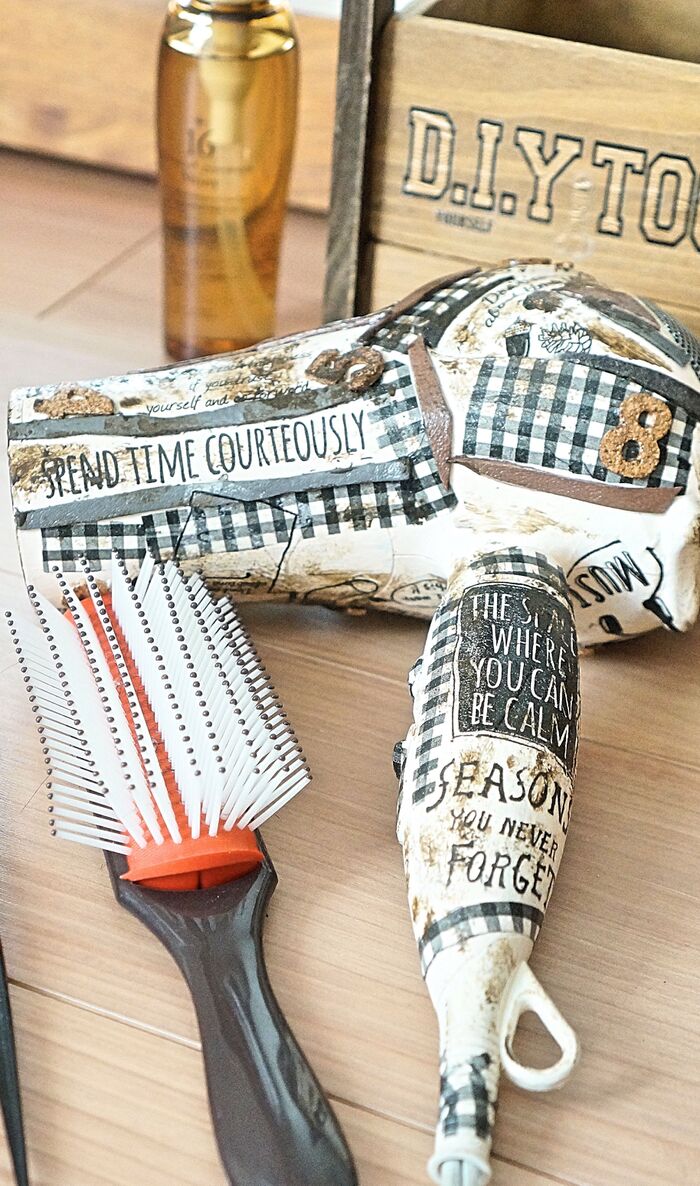 12年物のドライヤーを世界に1つだけのデコパージュ☆