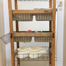 再利用DIY!セリア商品いっぱいでできた洗面所ワゴン