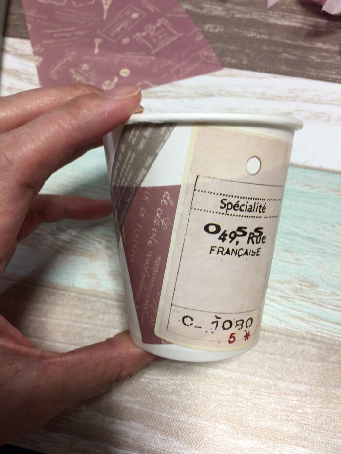 紙コップをデコります