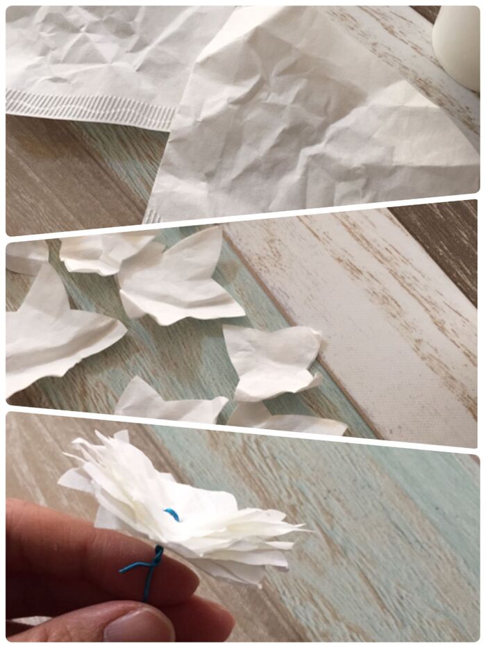 コーヒーフィルターでお花を作ります