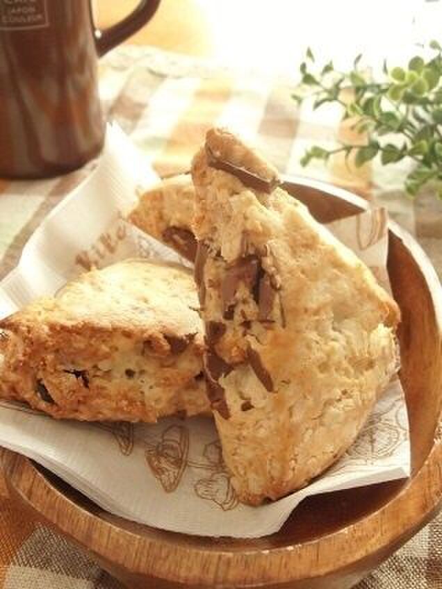ホットケーキミックスで♪フルグラチョコスコーン
