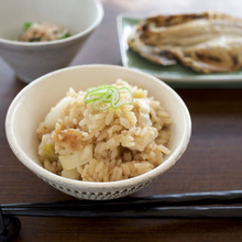 長ネギと油揚げの炊き込みご飯