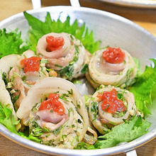 ホームパーティにもピッタリ!薬味たっぷり!豚バラデコ焼き☆