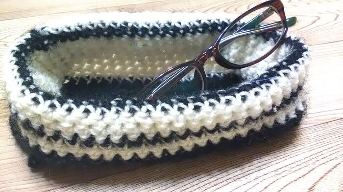 毛糸でハンドメイド!男前小物入れ