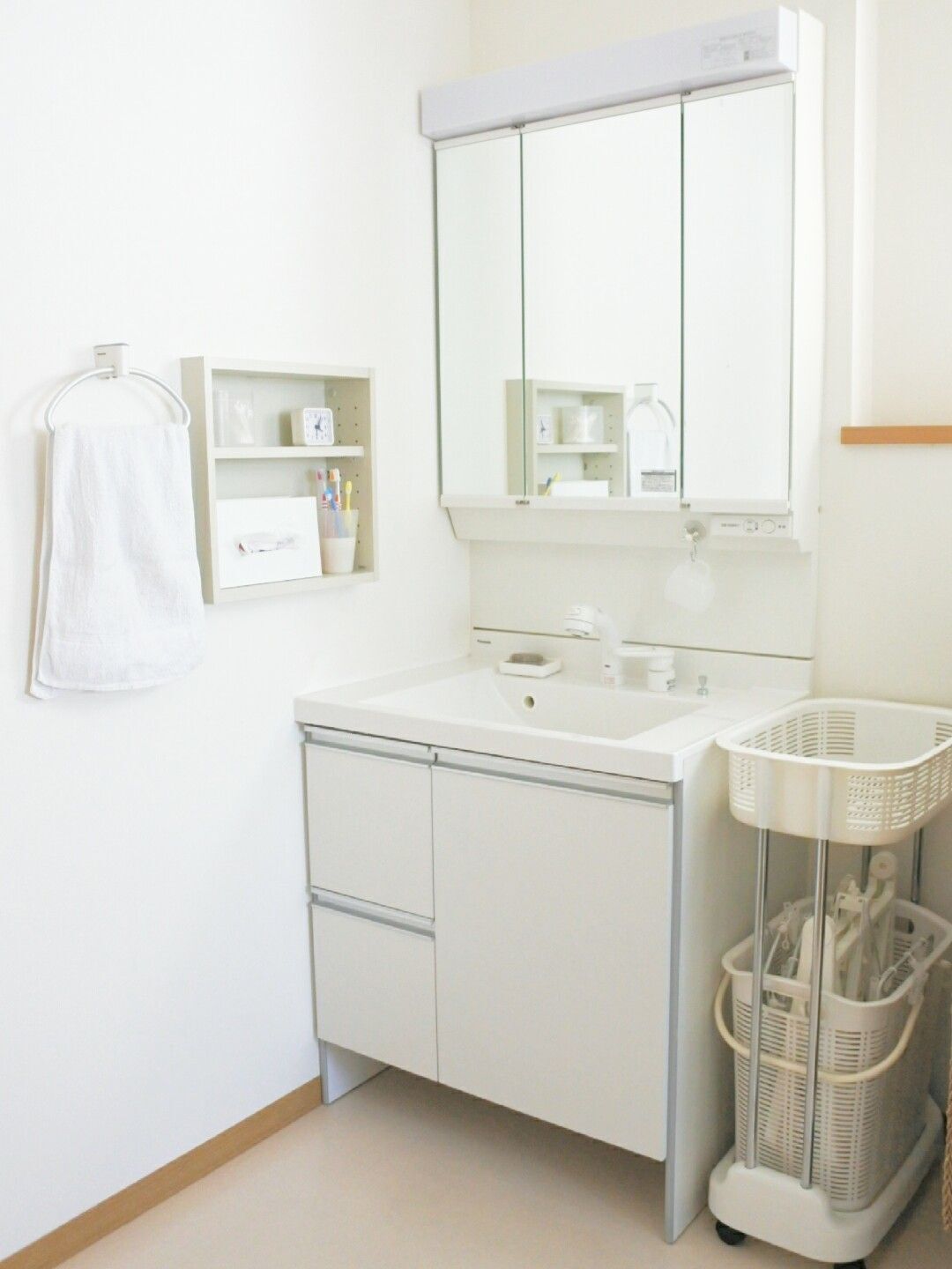 簡単にスッキリ見せて使いやすく!わが家の洗面所収納