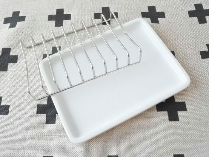 ステンレスソープディッシュ&白磁トレー小