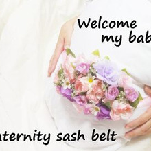造花でおしゃれに!マタニティーサッシュベルト