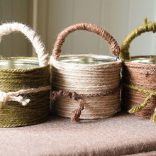 毛糸で巻くだけ簡単リメ缶!ちょっとしたラッピングや可動式小物ラックにも!