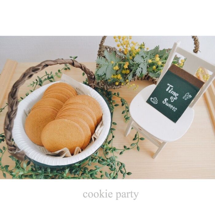 お庭でクッキーパーティー!風なテーブルコーディネート*