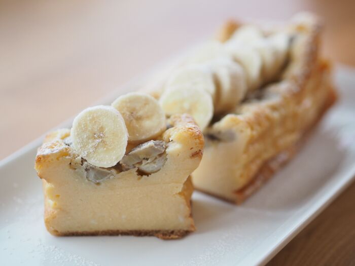 ホケミで作る本格派「バナナカスタードケーキ」☆リピ必須の美味しさ！【作ってみた】