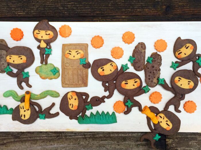 セリアの型で作る☆修行は大変〃ニンニン忍者クッキー☆