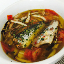 オイルサーディンをレンチンするだけ!簡単アヒージョ