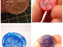 100均のシーリングスタンプでかわいいデコパーツ作り