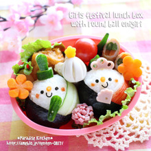 【レシピ】初心者さんにも簡単♪真ん丸おにぎりのひな祭りキャラ弁当