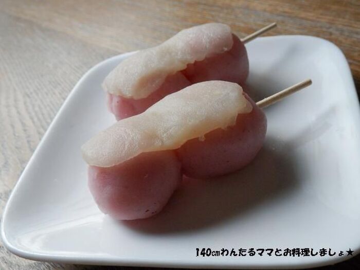 電子レンジで簡単★桜団子